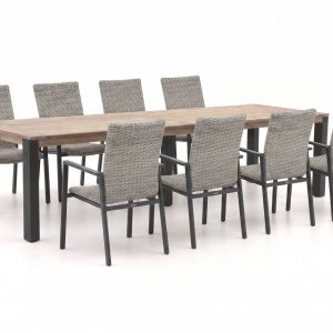 Manifesto Villongo/ROUGH-S 300 cm Gartenmöbel-Set 9-teilig stapelbar