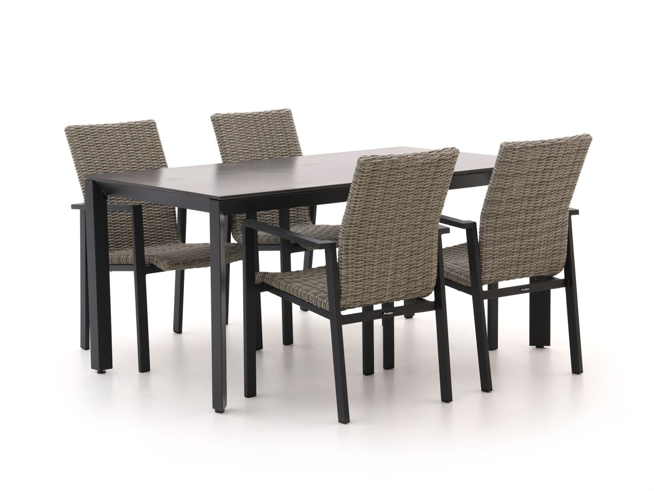 Manifesto Villongo/Sestino 160 cm Gartenmöbel-Set 5-teilig stapelbar
