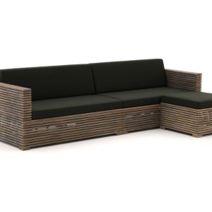 ROUGH-C Chaiselongue Lounge-Set 3-teilig