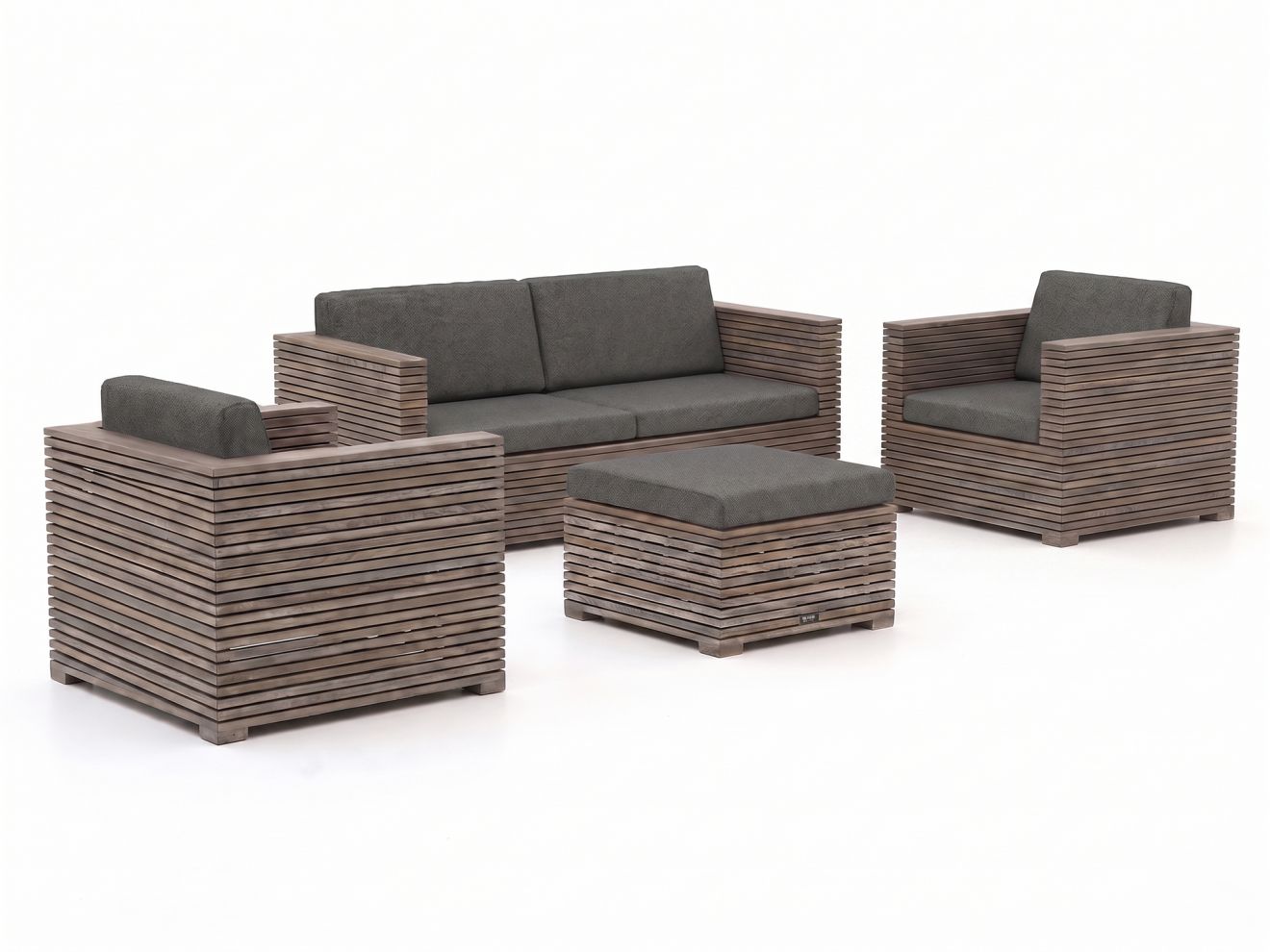ROUGH-C Sessel-Sofa Lounge-Set 4-teilig