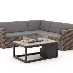 ROUGH-C/Cosiraw Ecklounge-Set mit Feuertisch 4-teilig