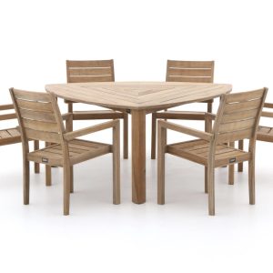 ROUGH-S 170 cm Gartenmöbel-Set 7-teilig stapelbar