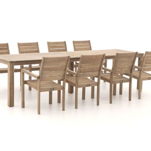 ROUGH-S 300 cm Gartenmöbel-Set 9-teilig stapelbar