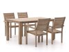 ROUGH-S Gartenmöbel-Set 160 cm 5-teilig stapelbar