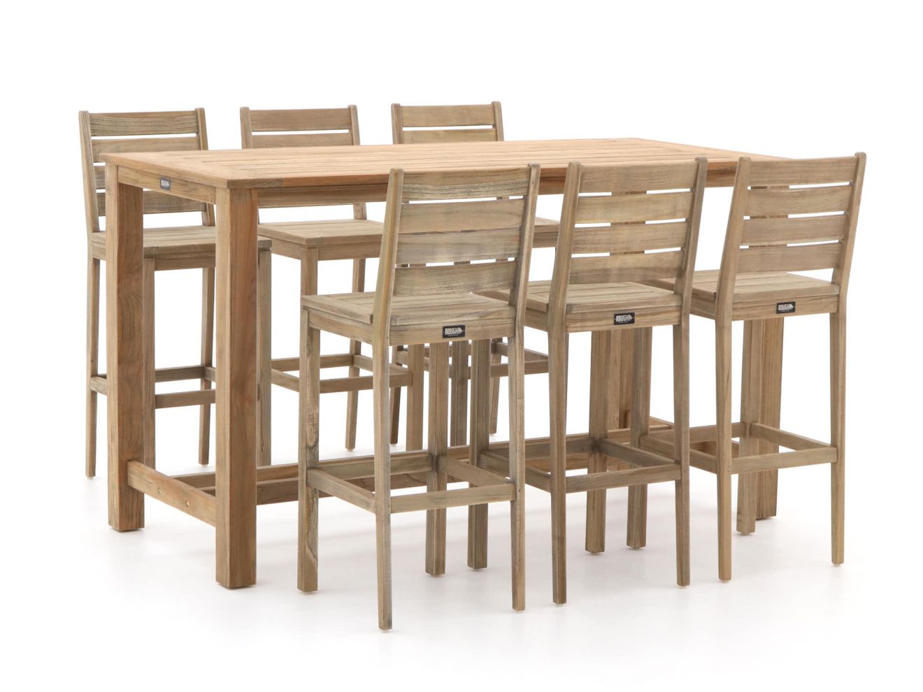 ROUGH-S/ROUGH-X 180 cm Gartenbar-Set 7-teilig