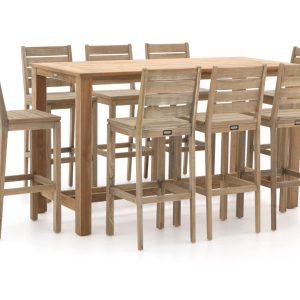 ROUGH-S/ROUGH-X 180 cm Gartenbar-Set 9-teilig