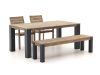 ROUGH-S/ROUGH-X 180 cm Gartenmöbel-Set mit Bank 4-teilig stapelbar