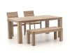 ROUGH-S/ROUGH-X 180 cm Gartenmöbel-Set mit Bank 4-teilig stapelbar