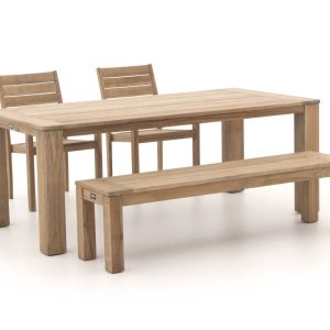ROUGH-S/ROUGH-X 200 cm Gartenmöbel-Set 4-teilig stapelbar