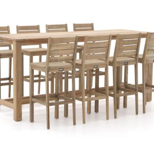 ROUGH-S/ROUGH-X 240 cm Gartenbar-Set 9-teilig