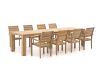 ROUGH-S/ROUGH-X 320 cm Gartenmöbel-Set 9-teilig stapelbar