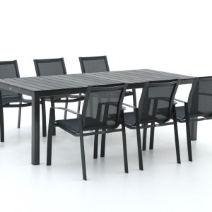R&S Design Altea/Fidenza 220 cm Gartenmöbel-Set 7-teilig stapelbar