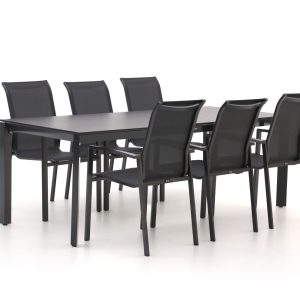 R&S Design Centallo/Sestino 220 cm Gartenmöbel-Set 7-teilig stapelbar
