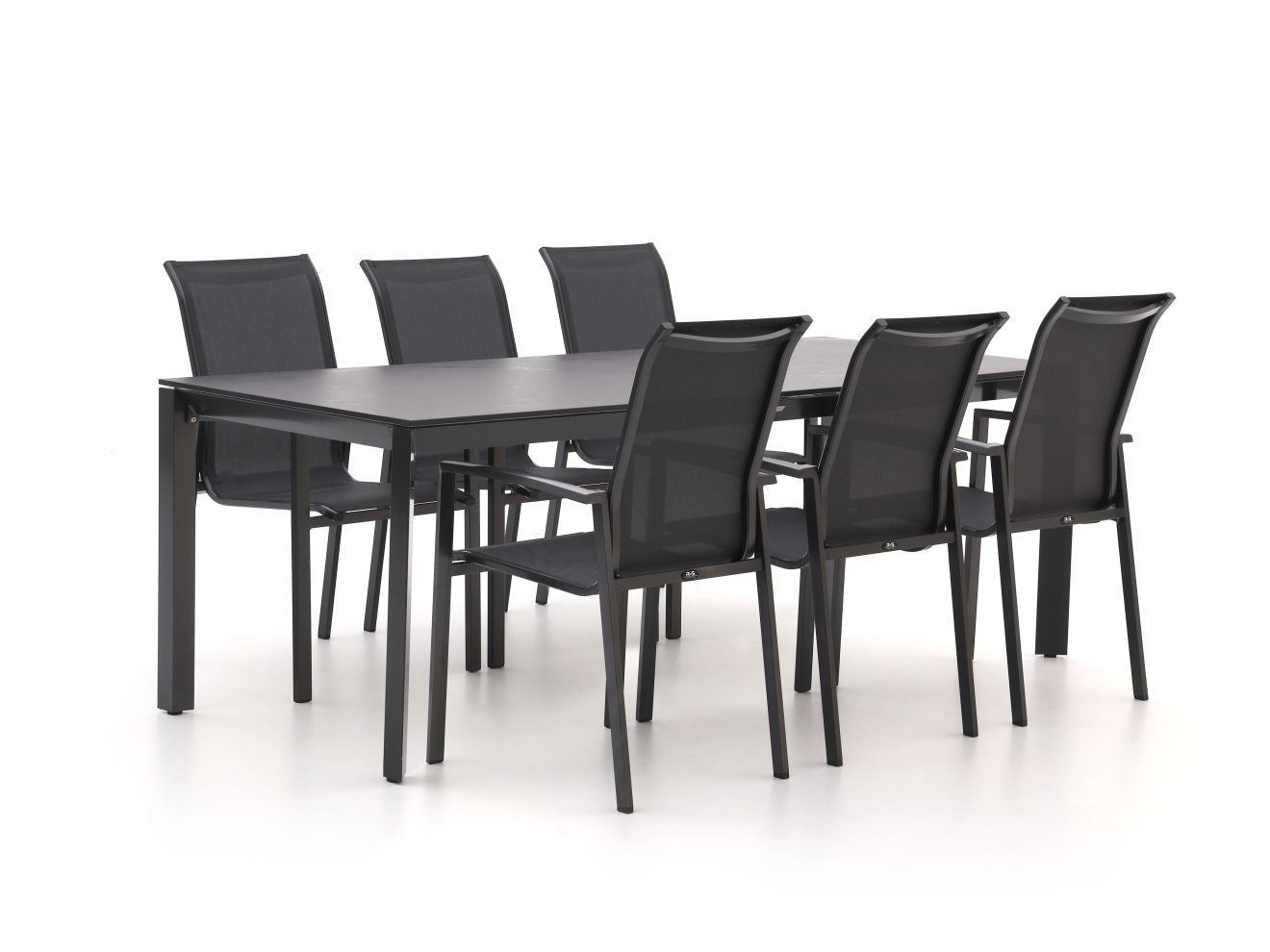 R&S Design Centallo/Sestino 220 cm Gartenmöbel-Set 7-teilig stapelbar