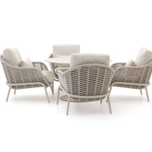 SUNS Casto/Nova ø 120 cm Low Gartenmöbel-Set 5-teilig