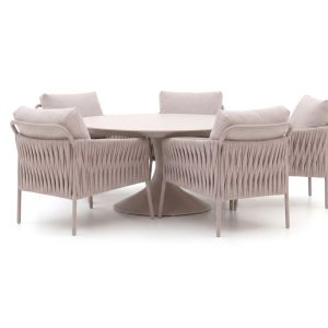 SUNS Fiave/Nova ø 150 cm Low Gartenmöbel-Set 6-teilig