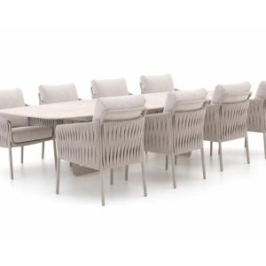 SUNS Fiave/Palermo 280 cm Low Dining Gartenmöbel-Set 9-teilig