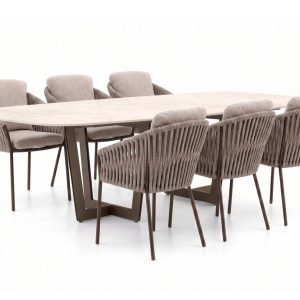 SUNS Nappa/Palermo 240 cm Gartenmöbel-Set 7-teilig