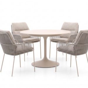 SUNS Punta/Nova ø 120 cm Gartenmöbel-Set 5-teilig