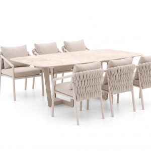 SUNS Sato/Palermo 280 cm Gartenmöbel-Set 7-teilig