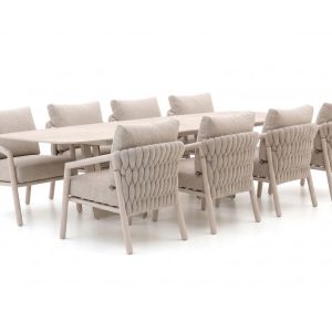 SUNS Sato/Palermo 280 cm Low Dining Gartenmöbel-Set 9-teilig