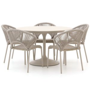 SUNS Vado/Nova ø 150 cm Gartenmöbel-Set 6-teilig stapelbar