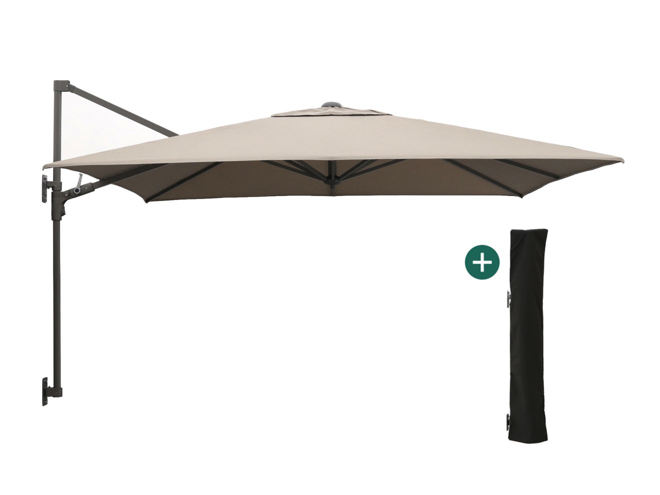 Shadowline Wandsonnenschirm 250x250 cm