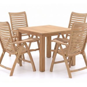 Sunyard Corby/Buxton 90 cm Gartenmöbel-Set 5-teilig verstellbar