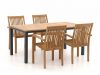 Sunyard Jakarta/Linosa 180 cm Gartenmöbel-Set 5-teilig stapelbar