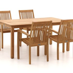 Sunyard Jakarta/Liverpool 160cm Gartenmöbel-Set 5-teilig Stapelbar