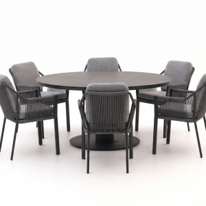 Tierra Outdoor Liv/La Fonte ø 150 cm Gartenmöbel-Set 7-teilig