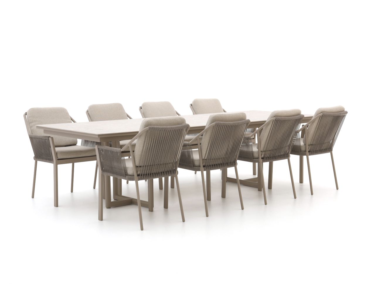 Tierra Outdoor Liv/Naro 280 cm Gartenmöbel-Set 9-teilig stapelbar