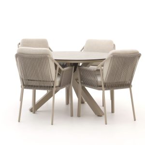Tierra Outdoor Liv/Orbital ø 120 cm Gartenmöbel-Set 5-teilig