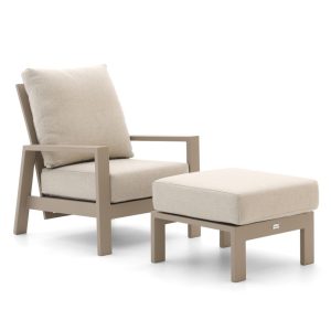 Tierra Outdoor Musone Gartensessel verstellbar mit Gartenhocker