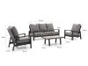 Tierra Outdoor Musone Sessel-Sofa Lounge-Set 4-teilig 5-Sitzer verstellbar