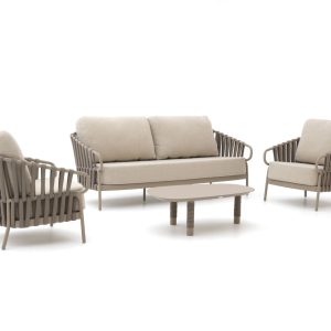 Tierra Outdoor Nuri/Moretti Sessel-Sofa Lounge-Set 4-teilig 5-Sitzer