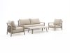 Tierra Outdoor Oasis Sessel-Sofa Lounge-Set 4-teilig
