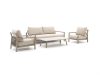 Tierra Outdoor Oasis Sessel-Sofa Lounge-Set 4-teilig verstellbar