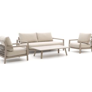 Tierra Outdoor Oasis Sessel-Sofa Lounge-Set 4-teilig verstellbar