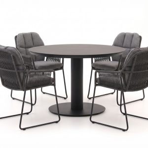 Tierra Outdoor Rivera/La Fonte ø 120 cm Gartenmöbel-Set 5-teilig