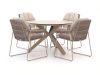 Tierra Outdoor Rivera/Orbital ø 120 cm Gartenmöbel-Set 5-teilig