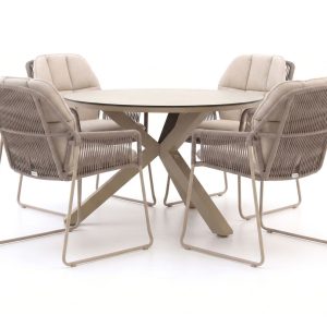 Tierra Outdoor Rivera/Orbital ø 120 cm Gartenmöbel-Set 5-teilig