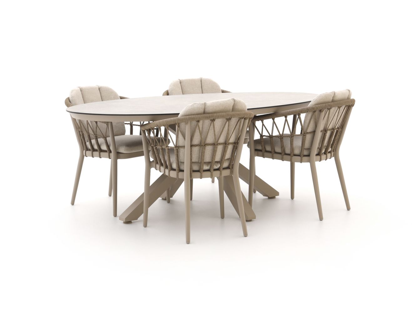 Tierra Outdoor SantaFe/Oblong 200 cm Gartenmöbel-Set 5-teilig