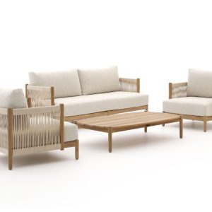 Zavelli Convivia Sessel-Sofa Lounge-Set 4-teilig 4-Sitzer