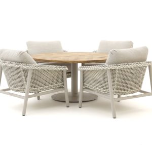 Zavelli Cuore ø 150 cm Low Dining Gartenmöbel-Set 5-teilig