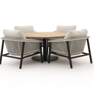 Zavelli Cuore ø 150 cm Low Dining Gartenmöbel-Set 5-teilig