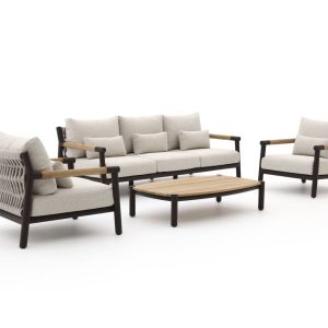 Zavelli Divina Sessel-Sofa Lounge-Set 4-teilig 5-Sitzer