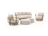 Zavelli Soffice Sessel-Sofa Lounge-Set 5-teilig drehbar 5-Sitzer