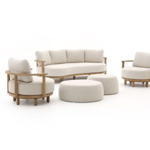 Zavelli Soffice Sessel-Sofa Lounge-Set 5-teilig drehbar 5-Sitzer