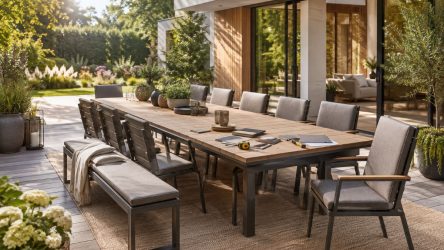 Gartenmöbel-Set für 8 oder 10 Personen kaufen: Essgruppe, Bank oder Ausziehtisch?